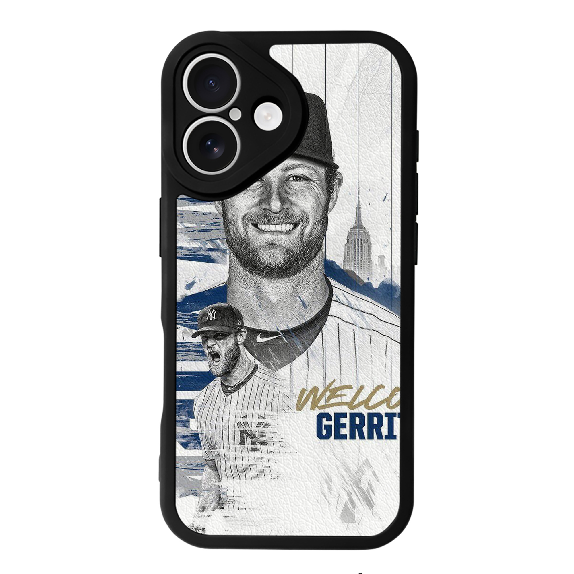 Gerrit Cole 26 IPhone 16 Silicone Leather Case – UV Print, Lambskin Texture – Perfect Fit, Wireless Charging Compatible, Scratch Resistant, Precise Cutouts – Stylish Protection For IPhone 16